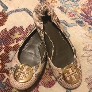 Tory Burch Snakeskin Flats